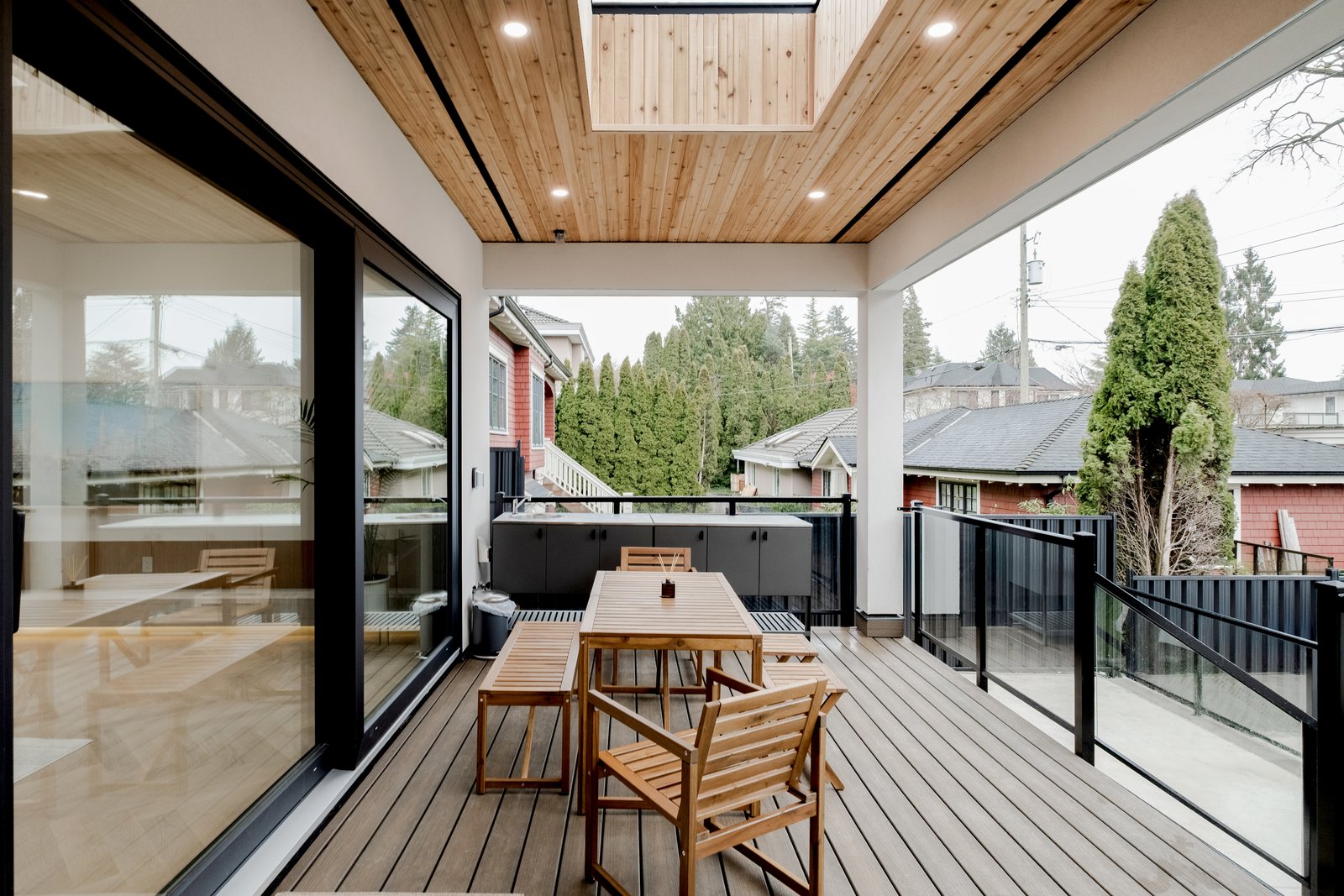 SW Marine Custom Home — Covered deck